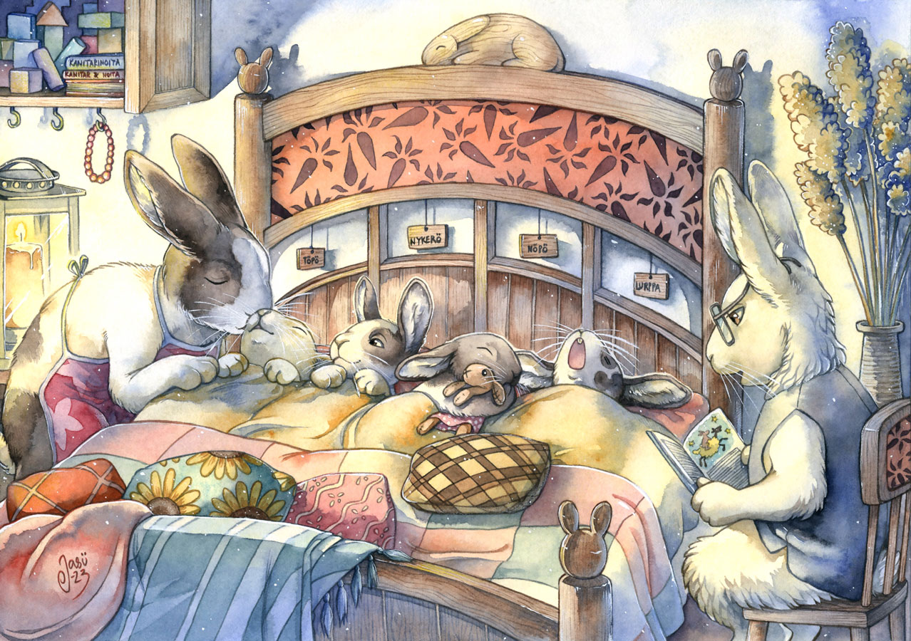 Original Painting - Bed Time