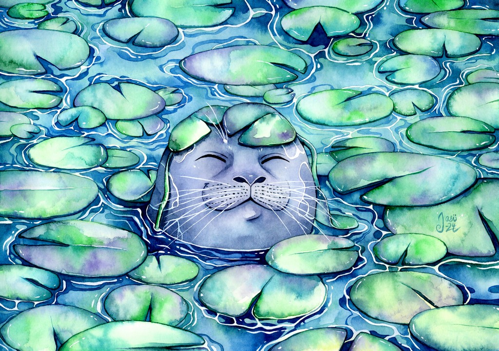 Print - Amid the Lily Pads