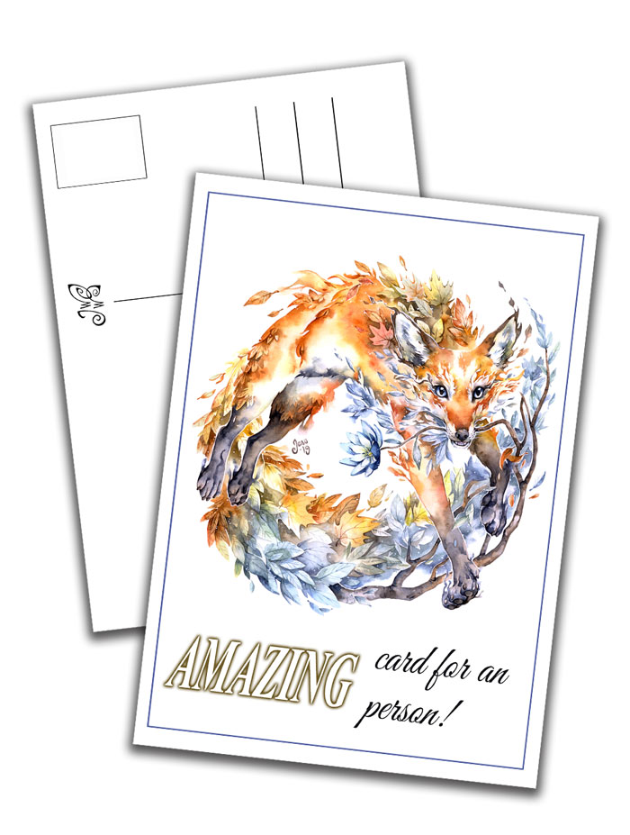 Card - Foliage Fox