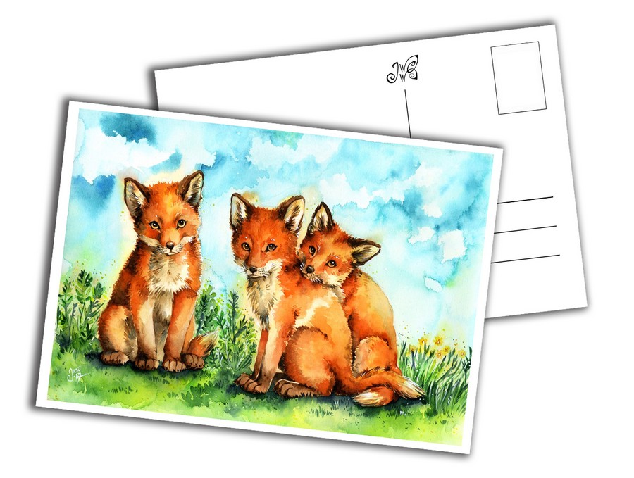 Card - Fox Pups