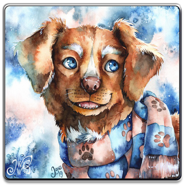 Magnet - Dog with a Scarf