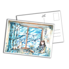 Card - Wolves Behind the Window 