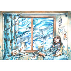 Print - Wolves Behind the Window