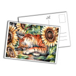 Card - Cat with Sunflowers