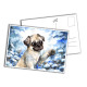 Card - Pug in Winter