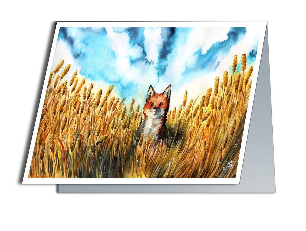Fox on a Grain Field - photo 2