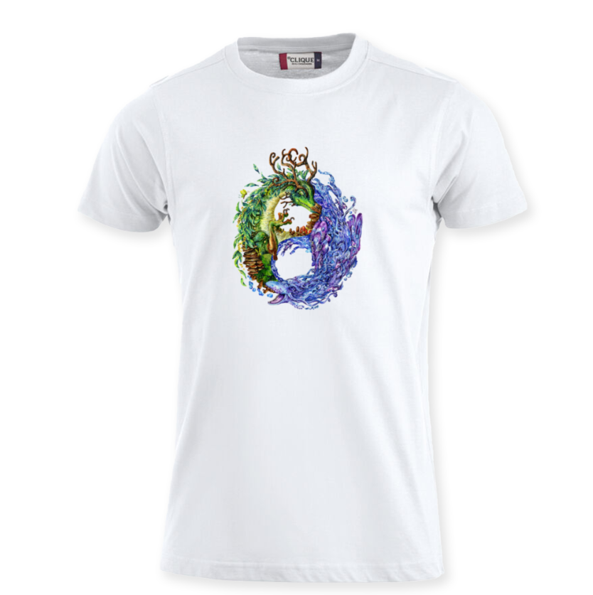 Yin & Yang -lohikäärmeet – T-paita