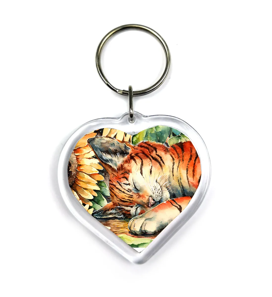 Cat with Sunflowers