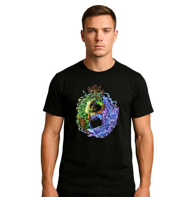 Yin & Yang Dragons T-shirt - photo 2