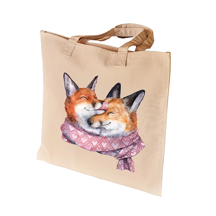 Snuggling Foxes - Small Bag
