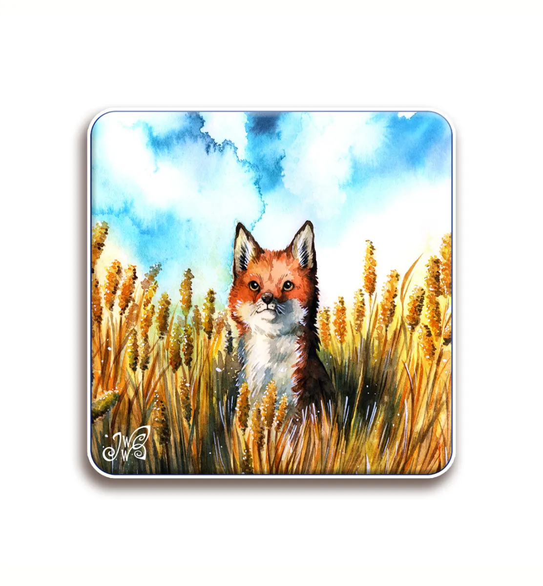 Fox on a Grainfield