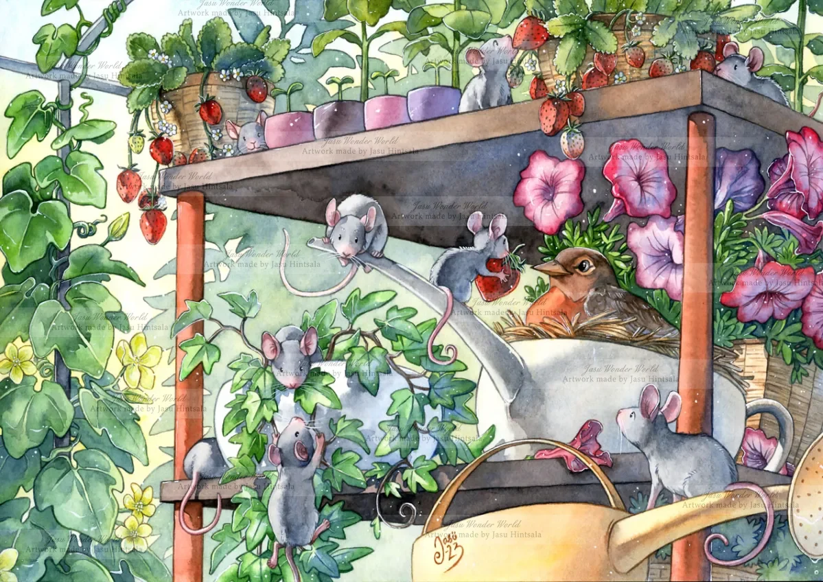 Visitors in the Greenhouse