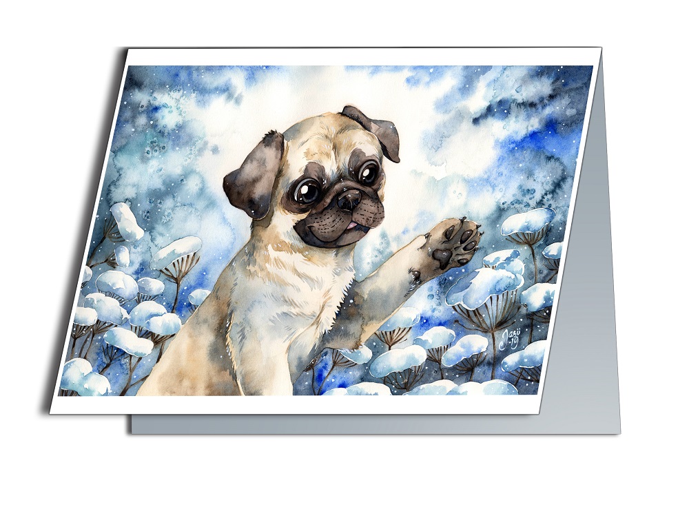 Pug in Winter - photo 2