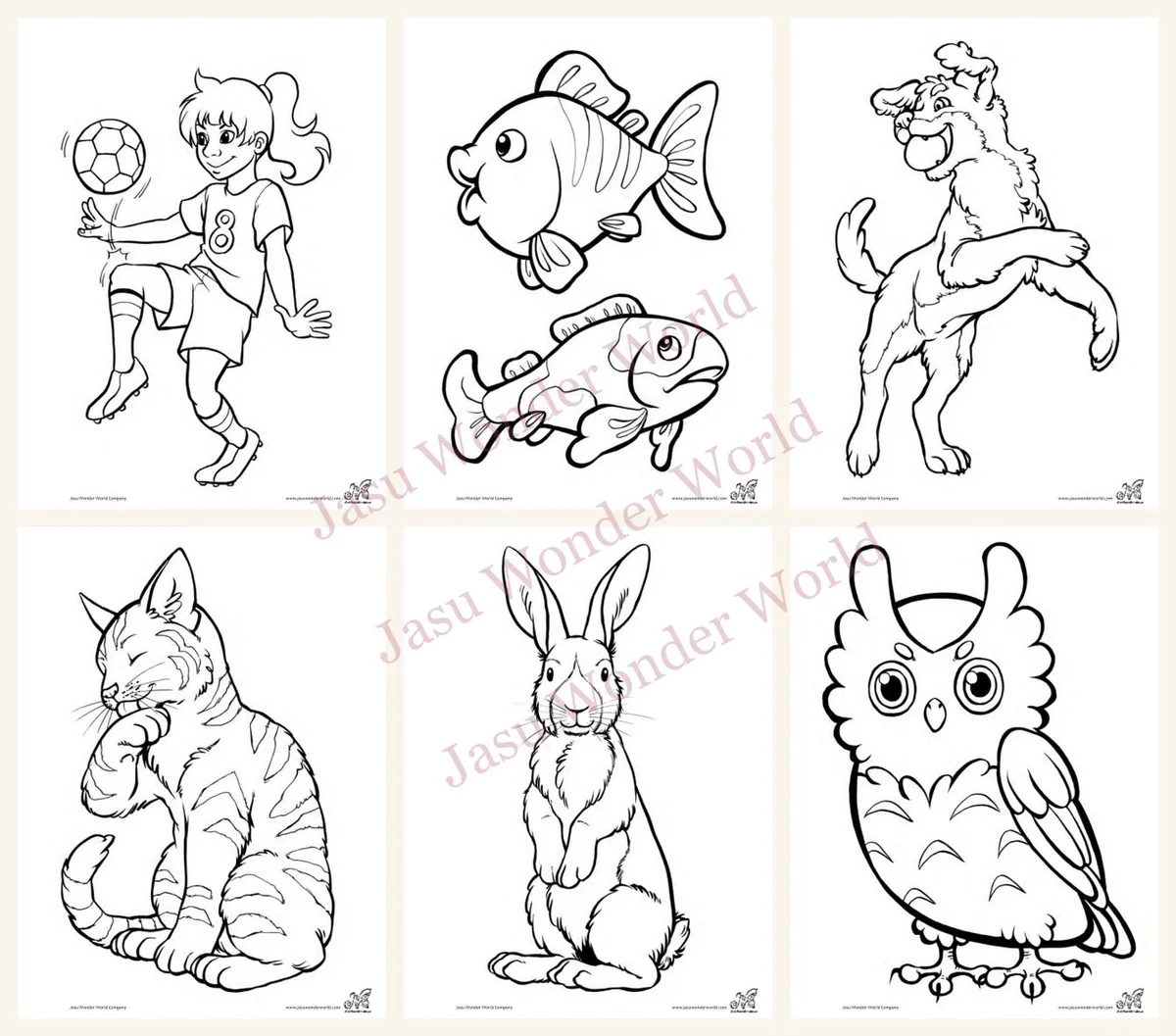 Kids' Animals & Fun Coloring Pages - Printable PDF (30 pages) - photo 2