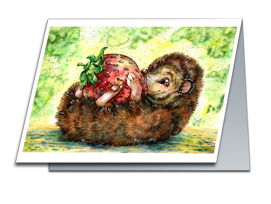 Hedgehog with a Giant Strawberry - photo 2
