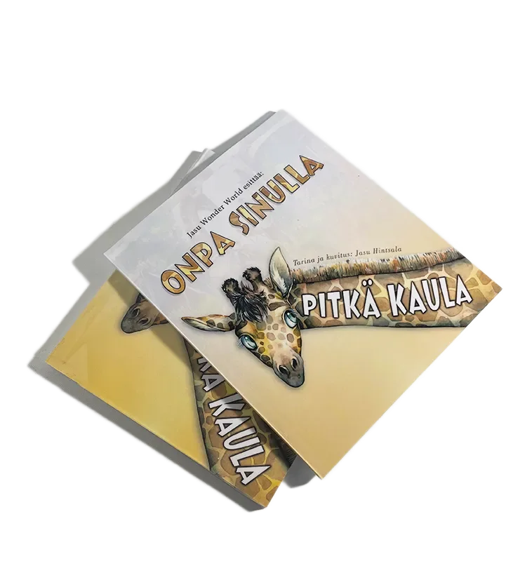 Onpa sinulla pitkä kaula - barnbok (på finska) - bild 2